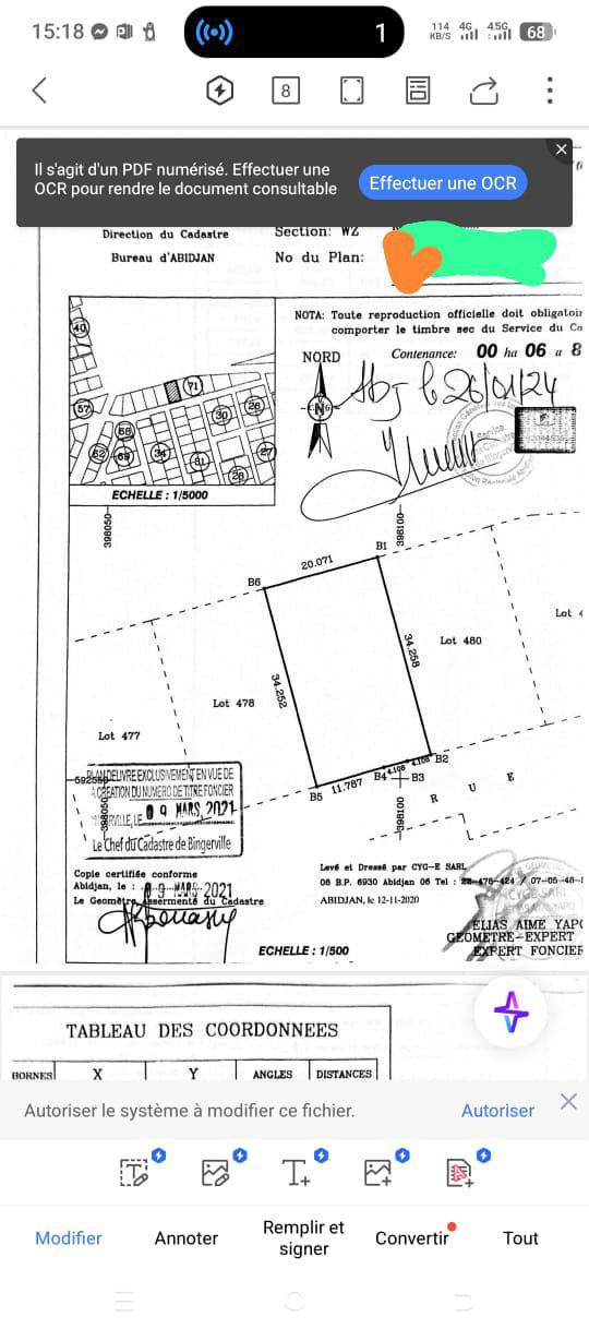 UN TERRAIN DE 685m2 À VENDRE